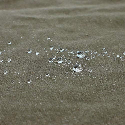 WHITEDUCK 20'x30' Canvas Tarp 18 oz/37 Mil Heavy Duty Water Repellent UV Resistant, Rustproof Grommets, Industrial & Commercial Use Cloth Tarp (Finished Size: 19'6"x29'6", Olive) - Image 6