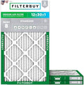 Filterbuy 12x30x1 Air Filter MERV 8 Dust & Allergy Defense (3-Pack) by Filterbuy