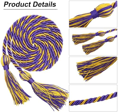 GraduationMall Graduation Honor Cord 68" PurpleGold - Image 3