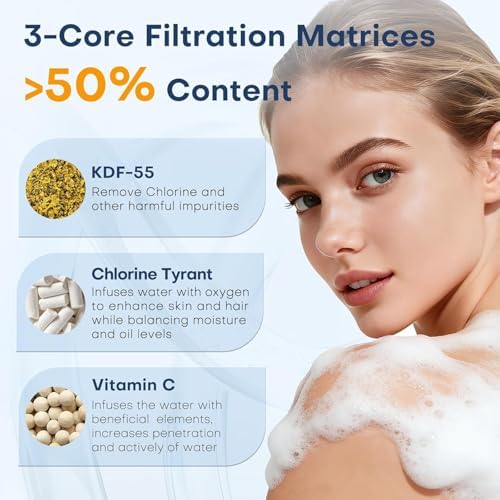 PWERAN 4 Pack Shower Filter for Handheld Shower Head,15 Stage Replacement Filters for Hard Water Remove Chlorine,Water Softener Filters Beads for Harmful Substances - Image 5