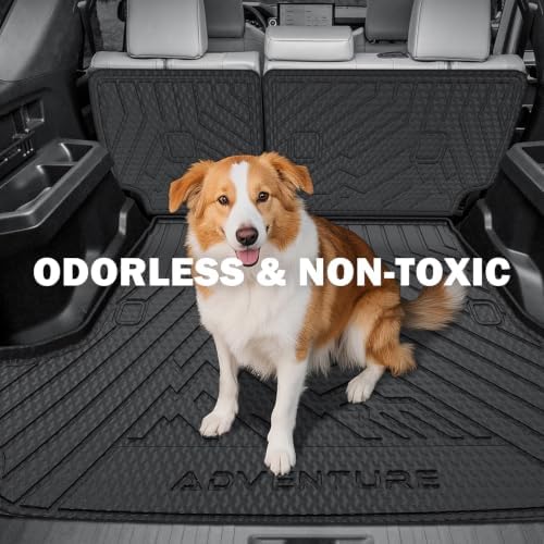 KUST Trunk Cargo Mat for 2025-2026 Toyota 4Runner Gas Accessories 5 Seats Only (Not for Hybrid or 7-Seats), Rear Cargo Liner with Back Seat Protector, TPE Rubber, Raised Edge, All Weather Protection - Image 5