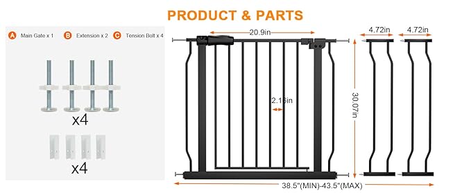 Extra Wide Baby Gate Extra Wide Extra Tall Dog Gates - Image 2