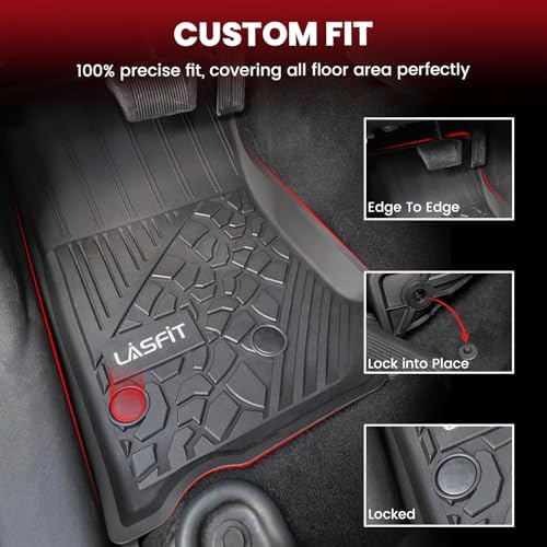 LASFIT Floor Mats for Jeep Wrangler JK 2014-2018 Unlimited 4 Doors - Image 3