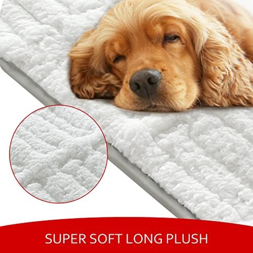 Dog Bed Crate Mat(21" X 14"), Soft Plush Dog Bed Crate Pad - Image 2