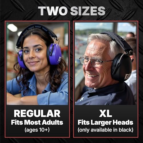 DECIBEL DEFENSE Ear Protection, 37 dB NRR Ear Muffs (PURPLE/INDIGO) - Image 3