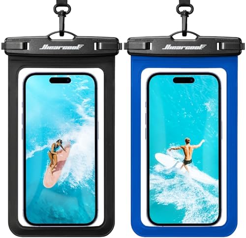 Hiearcool Waterproof Phone Pouch, Waterproof Phone Case, Black&Navy 2-Pack by Hiearcool