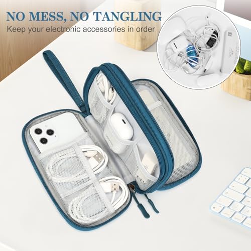 FYY Electronic Organizer, Travel Tech Pouch Bag, Cable Organizer Dark Green - Image 5