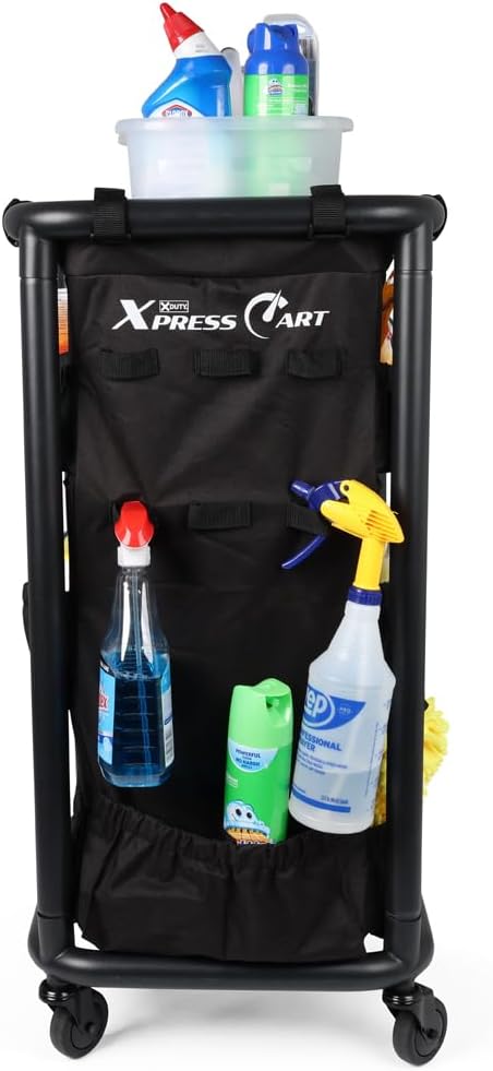 Multipurpose Rolling Janitorial Cart – Ideal - Image 3