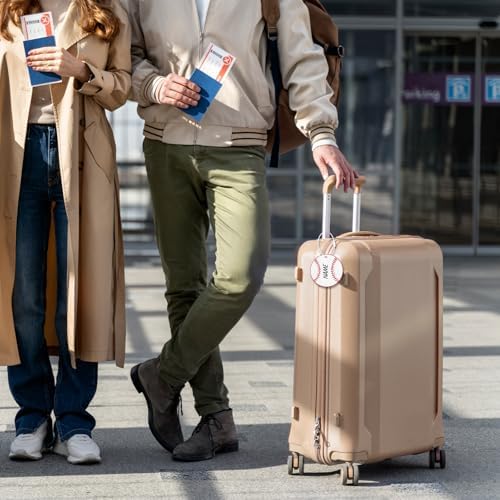 19 Pcs Baseball Luggage Tags, Baseball Party Favors Suitcase Labels with Pen, Metal Ring Name ID Card and DIY Pocket for Sports Team Travel Baggage Identifiers for Men Women - Image 4