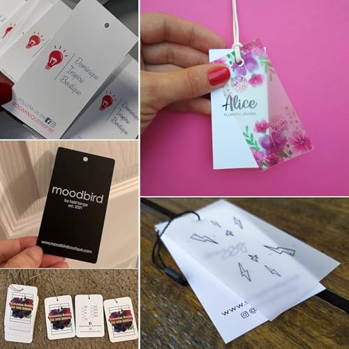 100 pcs Custom Hang Tags,Personalized Your Logo and Text Price Tags Jewelry Hang Tags Labels (Die Cut-Your Shape) - Image 5