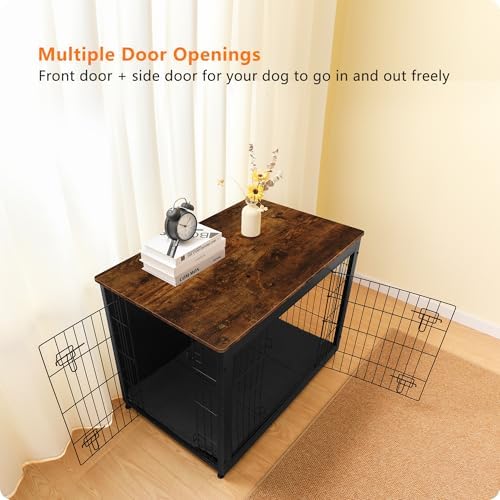 DWANTON 38.5" XL Dog Crate Furniture with Cushion, Large Dog Kennel Indoor - Image 2