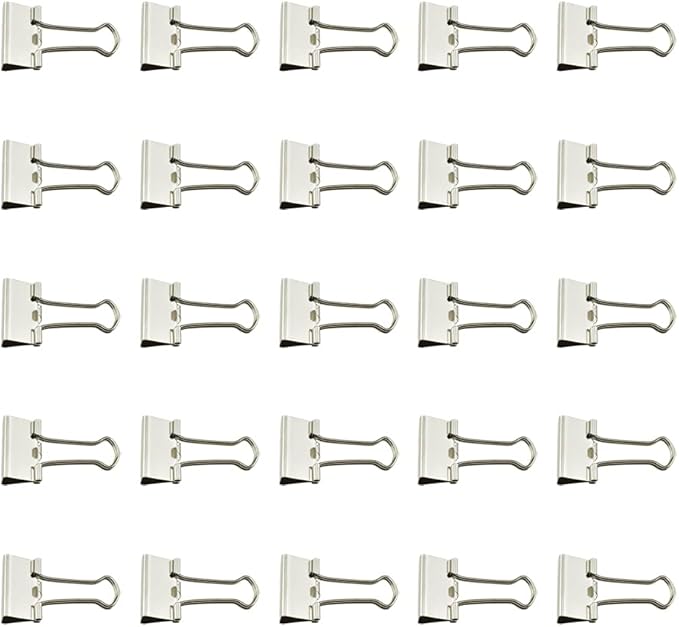 HAHIYO Binder Clips Paper Clamps Spring Steel Sturdy 0.98 inches Width 0.31 by HAHIYO