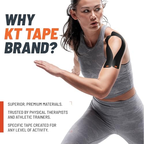 KT Tape, Original Cotton, Elastic Kinesiology Athletic Tape, 20 Count, 10” Precut Strips, Pink - Image 6