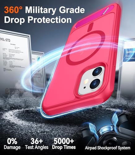 Temdan Magnetic Compatible with iPhone 11 Phone Case, [Built-in Invisible Kickstand][Compatible with MagSafe] [Military Grade Shockproof] Slim Translucent Matte Phone Case for iPhone 11 6.1" - Image 4