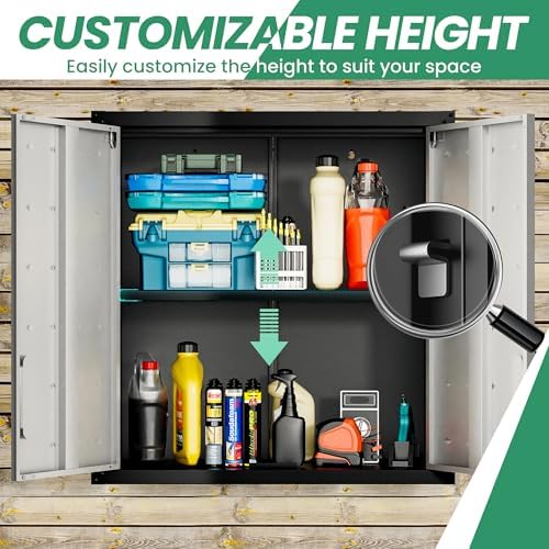 Garage Cabinet System | Heavy Duty Steel All-in-One Modular Garage Cabinet Set for Ultimate Workshop Organization | Easy Assembly Garage Storage Cabinets & Tool Bench - Image 3