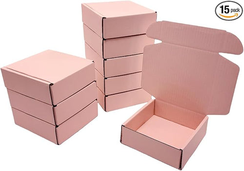15 Pcs 6 x 6 x 2 inches Corrugated Cardboard Gift Boxes Recyclable Shipping by Unknown