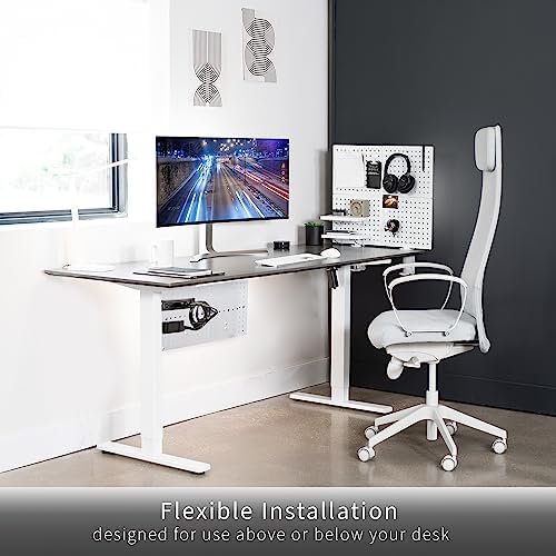 VIVO White Clamp-on 20 x 24 inch Desk Pegboard, PP-DK24W - Image 5
