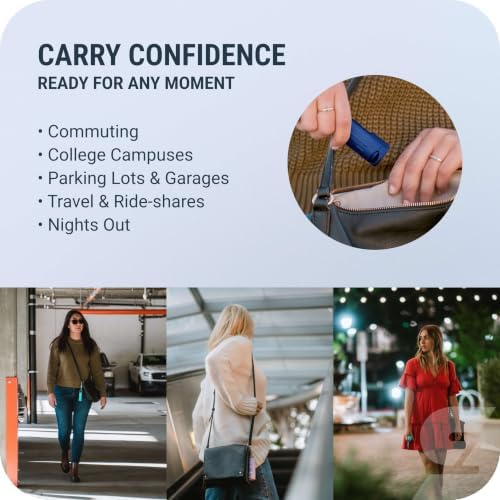 SABRE Pepper Spray with Fast Flip-Top Safety & Snap‑Clip Keychain for Self Defense - Maximum Police Strength OC with UV Marking Dye, 10‑Sec. Spray, 14-ft Range, Finger Grip, Made in USA, 0.54 fl oz - Image 4