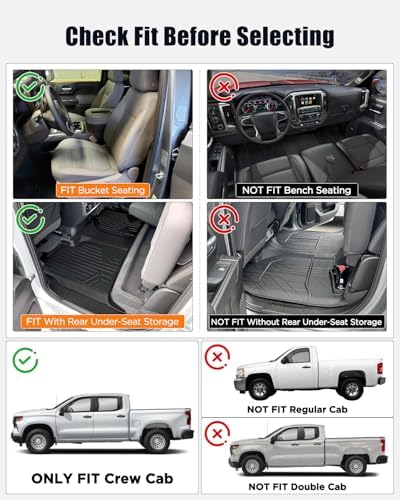 Floor Mats for Chevy Silverado & GMC Sierra 2019-2026 1500/2500HD/3500HD - Image 5