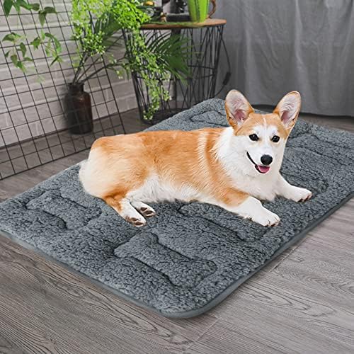 Dog Bed Crate Mat(30" X 19") 2 Pack, Soft Plush Dog Bed Pad - Image 5
