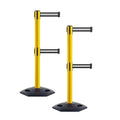 Crowd Control Warehouse CCW Set of 2 Retractable Dual Belt Stanchion Safety by Crowd+Control+Warehouse