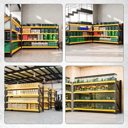 Letaya 71.3" W Metal Storage Shelves,5000LBS Heavy Duty Garage Shelving Units, 4 Tier Adjustable Utility Rack Shelf,Large Industrial Shelves,for Shop,Warehouse,Basement (71.3" W x 24" D x 70" H) - Image 6