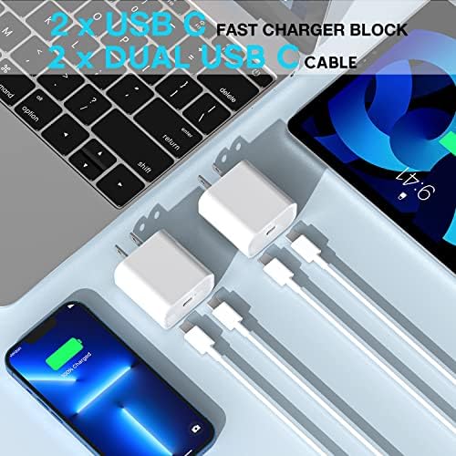 Long USB C Cable for iPhone 17 16 15 Charger,2Pack 20W USB C Charger Block - Image 6