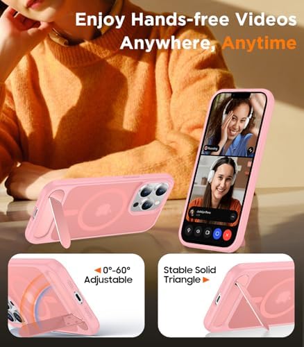 Temdan Magnetic Compatible with iPhone 13 Pro Case, [Built-in Invisible Kickstand][Compatible with MagSafe] [Military Grade Shockproof] Slim Translucent Matte Phone Case for iPhone 13 Pro 6.1" - Image 4