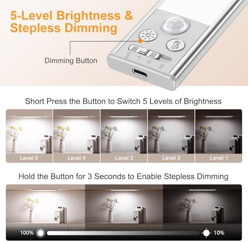 Gritin 14.7inch Under Cabinet Lighting Rechargeable 2 Pack - Image 5