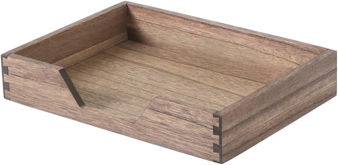 Wood Letter-Size Tray for Office Desktop Organizer by DDYURI