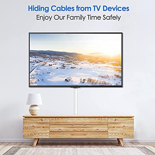 Yecaye 125In Cord Covers for Wall Mounted TV, W0.98in H0.51in, White - Image 6