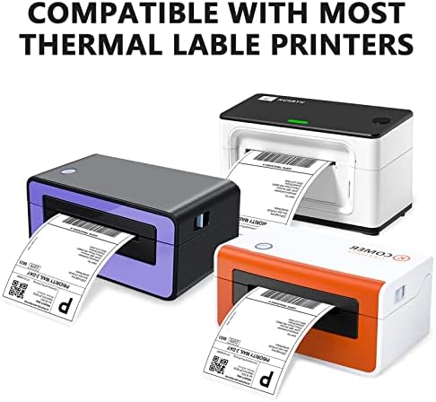 Fanfold 4 x 6 Direct Thermal Labels, Two Stack Total 1000 Lables, Commercial Grade - Premium Adhesive & Perforated, Thermal Labels Compatible with JADENS, iDPRT SP410, POLONO, ASprink - Image 4