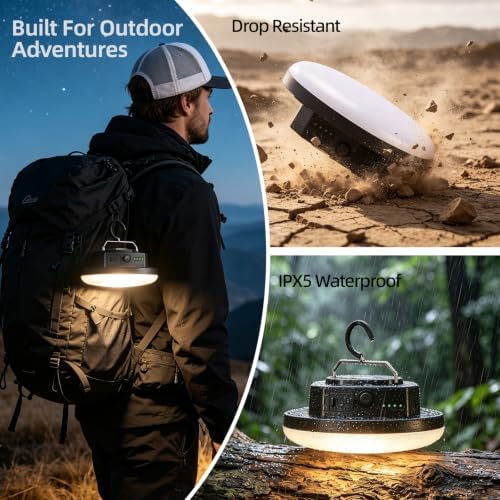 3 Lighting Modes Rechargeable LED Camping Lantern with Magnet - Image 6