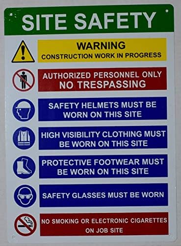 Ppe Personal Protective Equipment Site Safety Sign (White Aluminium Size 10X14 Inches X) - Image 3
