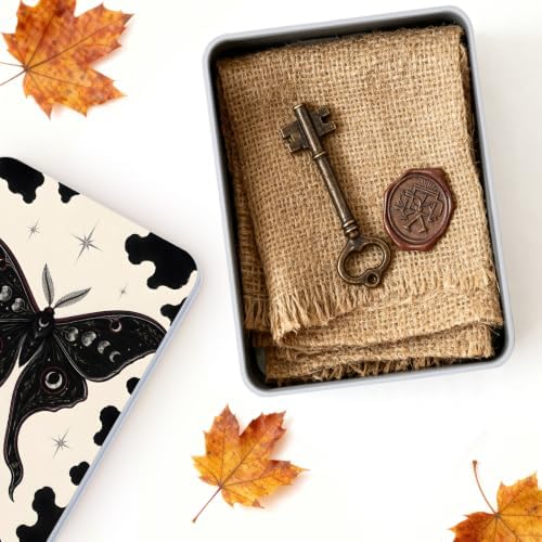 Midnight Moth Cow Metal Tin Box with Lid,Storage Container - Image 4