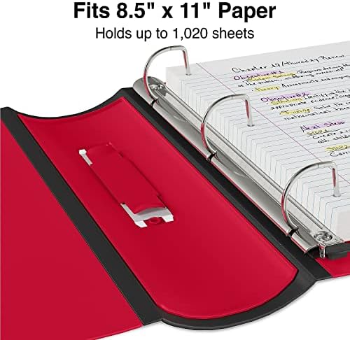 Staples Better Binder, 4 Inch D-Ring, Red, Reinforced Spine - Image 4
