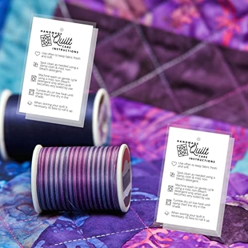 Handmade Quilt Care Instruction Cards | 30 Pack | 2x3.5” in Tags | Quilt Care Cards | Care Instructions for Homemade Quit Makers | White and Black Design - Image 7