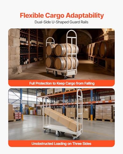 VEVOR 2000LBS Heavy-Duty U-Boat Cart, Platform Truck Dolly with 6 Wheels & Dual Detachable Handles, Heavy Duty Steel Utility Cart for Warehouse/Manufacturing Plant/Logistics Center/Job Site - Image 4