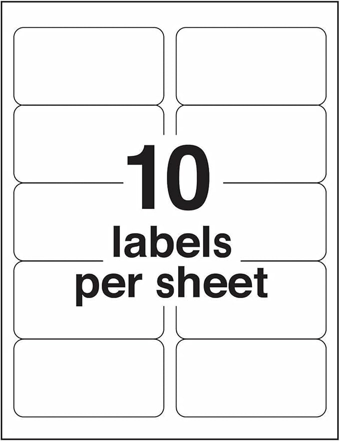 Coopaty 2 x 4 inch Shipping Labels, FBA 10 Up Address Mailing Label White Blank by COOPATY