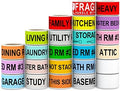 24-Roll 1440 PCS Moving Label for Box, 1×4.5 Color-Coded Sticker by Printholic