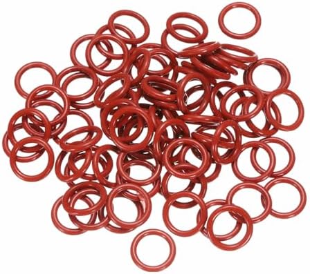 100pcs Silicone O-Ring 12.35x8.75x1.8mm Metric Sealing Gasket by Unknown