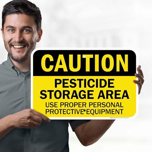 Caution Pesticide Storage Area Use Proper Personal Protective Equipment Sign, 12x18 Inches, Rust Free .063 Aluminum, Fade Resistant, Made in USA by My Sign Center - Image 2
