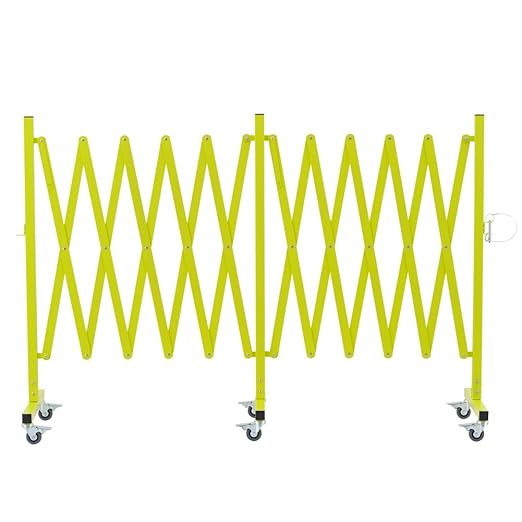 GYMTIME Expandable Metal Barricade, Flexible Mobile Safety Barrier, Folding by GYMTIME