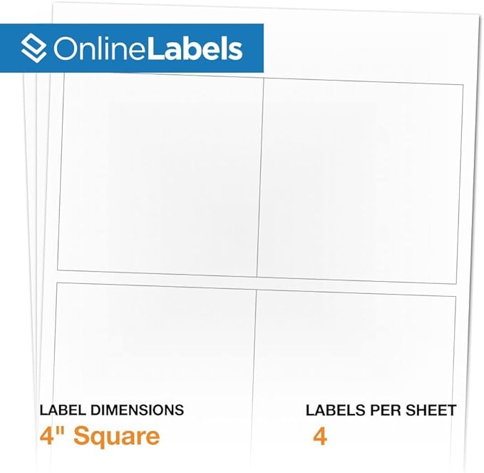 OnlineLabels 4" x 4" Square Labels - Image 2