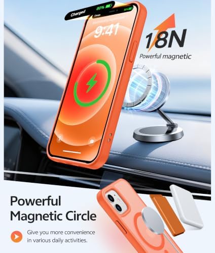 FNTCASE for iPhone 12 / 12 Pro Case, with Screen Protector, Fit for Magsafe - Image 3