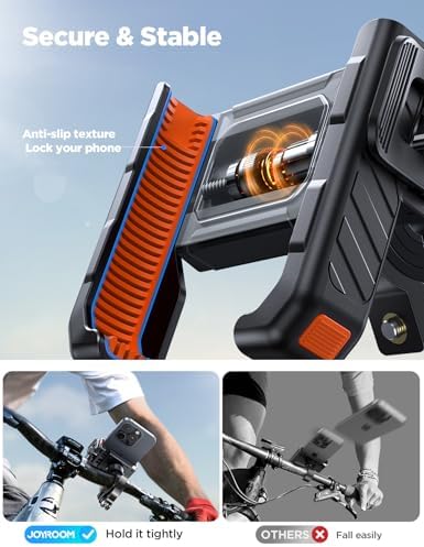 JOYROOM Motorcycle Bike Phone Holder Mount, 1s Lock Bike Phone Holder - Image 3