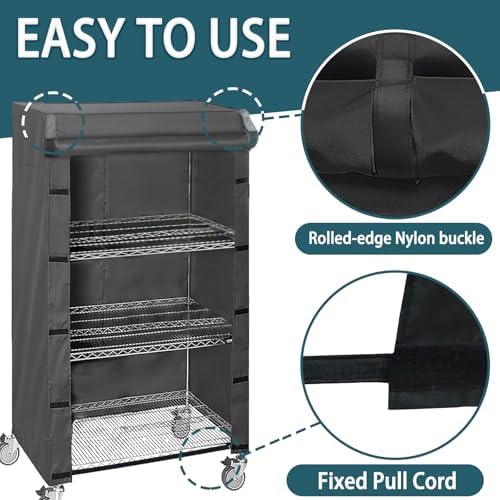 Storage Shelving Cover, Fits 36" W x 18" D x 72" H Shelving Unit - Image 4