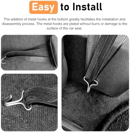 2PCS Car Seat Storage Hanging Bag, Multi-Pocket Seat Side Organizer with Mesh Pocket, Multifunctional Storage Pouch for Phone Wallet Glasses Drink, Universal Car Holder for Sedans SUVs Trucks - Image 5