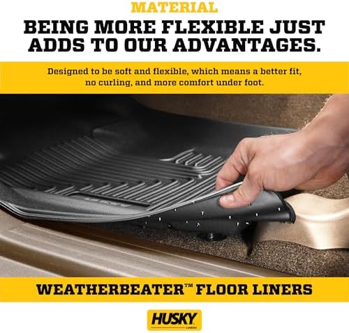 Husky Liners Weatherbeater Floor Mats | Fits 2013-2024 Toyota 4Runner, 2014-2023 Lexus GX460 | Front Row, 2-pc Black - 13721 - Image 2