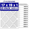 Filter King 17x19x1 Air Filter MERV 8, AC Furnace Filters (12-Pack) by FilterKing